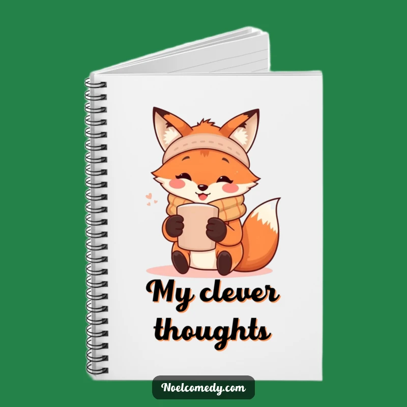 Funny Fox Notebook: Cozy Scarf Journal, Humorous Gift for Autumn Note-Takers