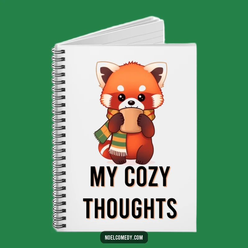 Funny Red Panda Notebook: Festive Scarf Journal for Hilarious Gift Ideas