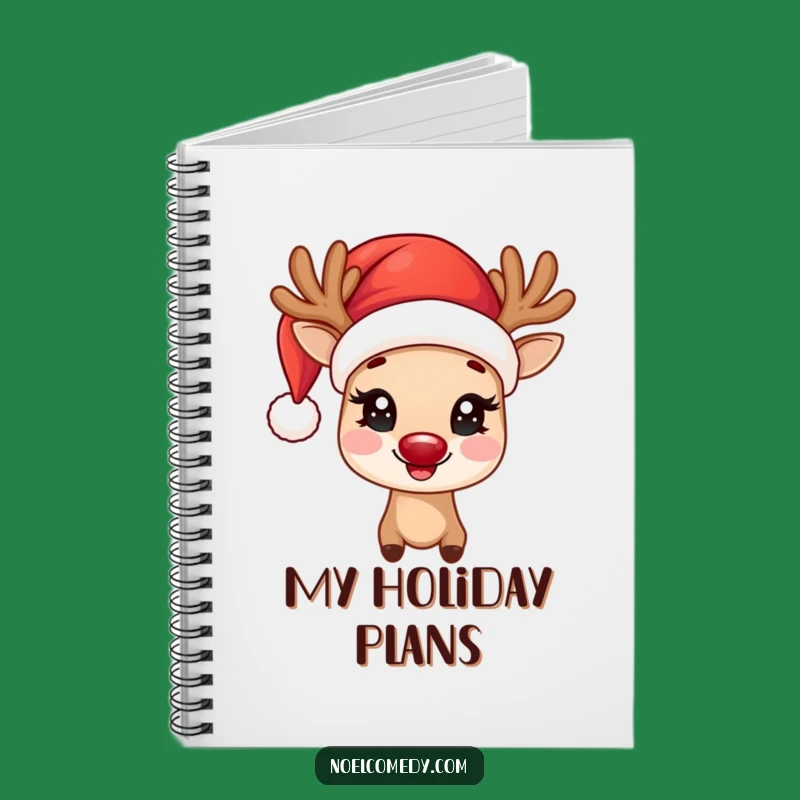 Funny Joyful Reindeer Notebook: Jot Down Holiday Wishes, Clever Funny Gift
