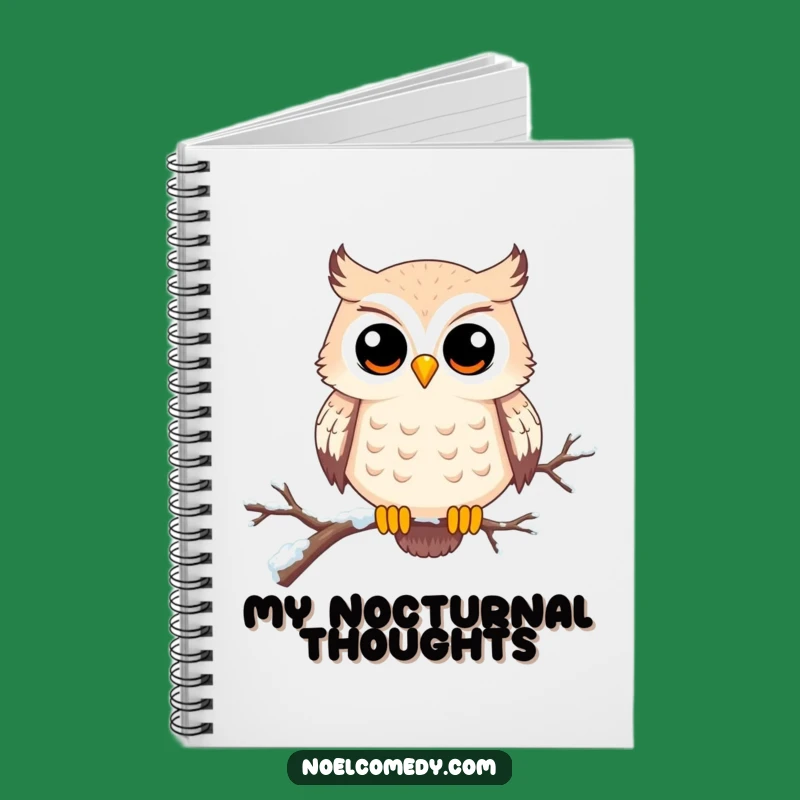 Funny Owl Notebook: Jot down thoughts with this bird character, a perfect funny winter gift.