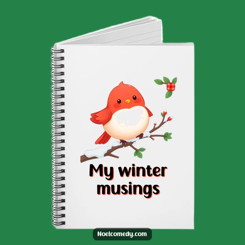 Cheerful Robin Notebook: Journal Your Winter Thoughts with Birdy Flair