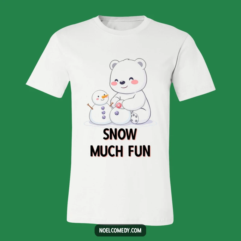 Funny Happy Polar Bear T-Shirt - Winter Wonderland Humor Tee