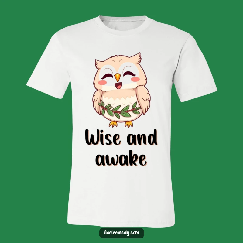 Funny Joyful Owl T-Shirt - Whimsical Bird Design for Festive Fun