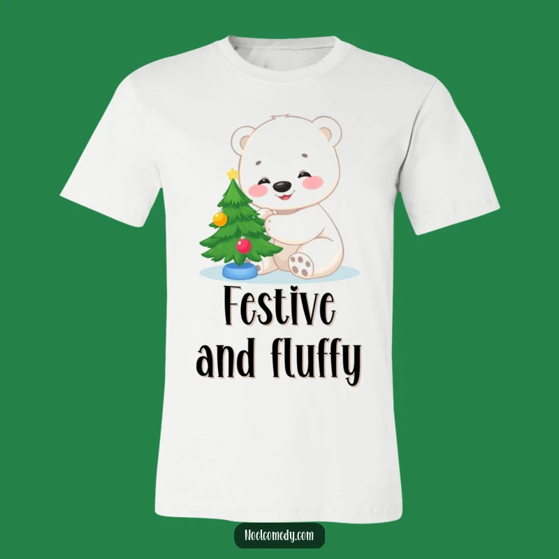 Funny Polar Bear Cub Christmas T-Shirt: Wear Your Festive Fun