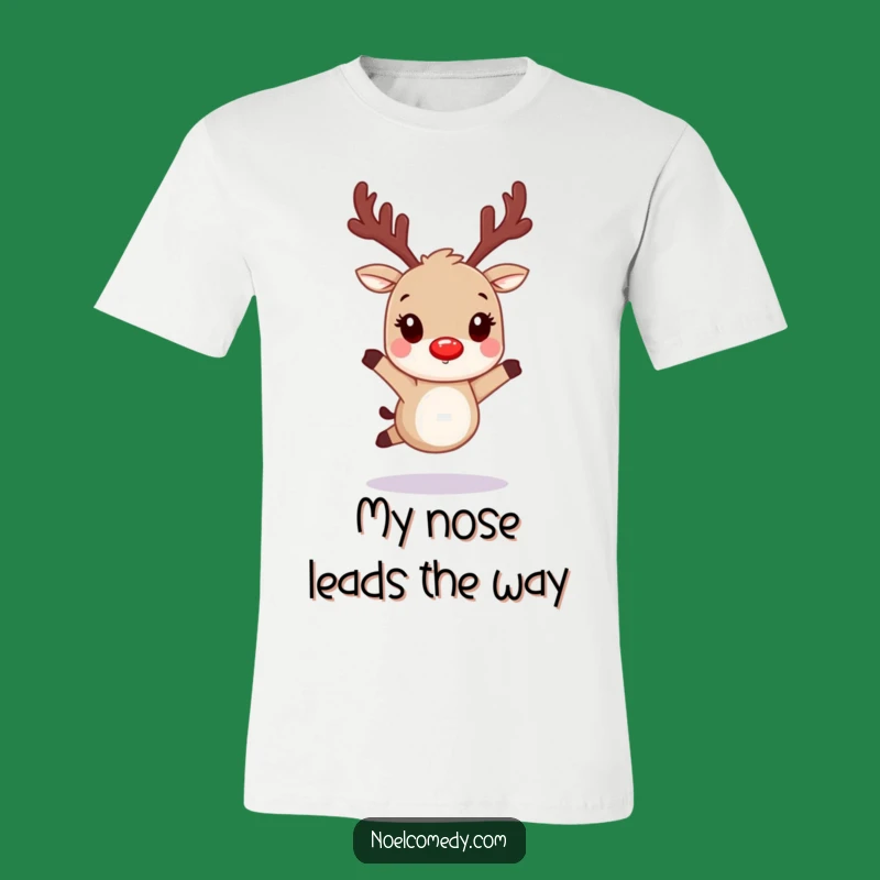 Funny Reindeer T-Shirt: Rudolph's Hopping Fun, Hilarious Comedic Gift for Holidays