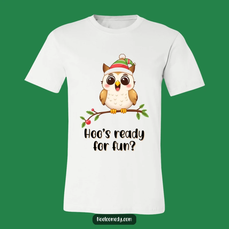 Funny Festive Owl T-Shirt - Wear Your Holiday Cheer with Pride