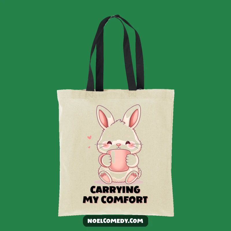 Funny Fluffy Bunny Warm Mug Tote Bag - Stylish, Hilarious Cozy Gift