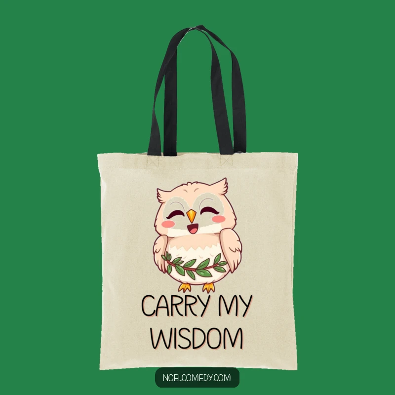 Funny Joyful Owl Tote Bag - Carry Your Wisdom and Essentials in Style!