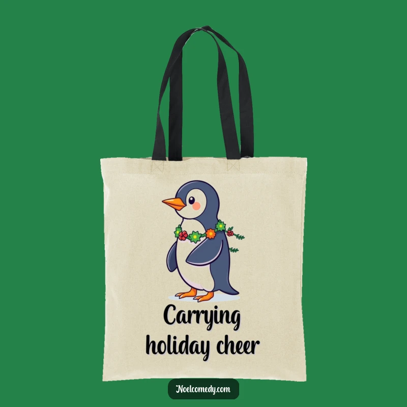 Funny Penguin Tote: Strutting Holiday Style