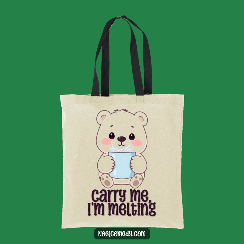 Funny Polar Bear Tote Bag: Carry Your Laughs, Ideal Comedic Gift for Everyday Errands